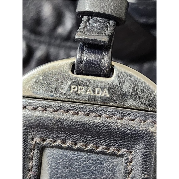 Authentic PRADA Nappa Leather Gaufre Tote Bag Black - Picture 14 of 15